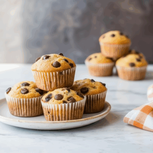 Protein Muffins with golden tops arranged on a cooling rack ready to serve
