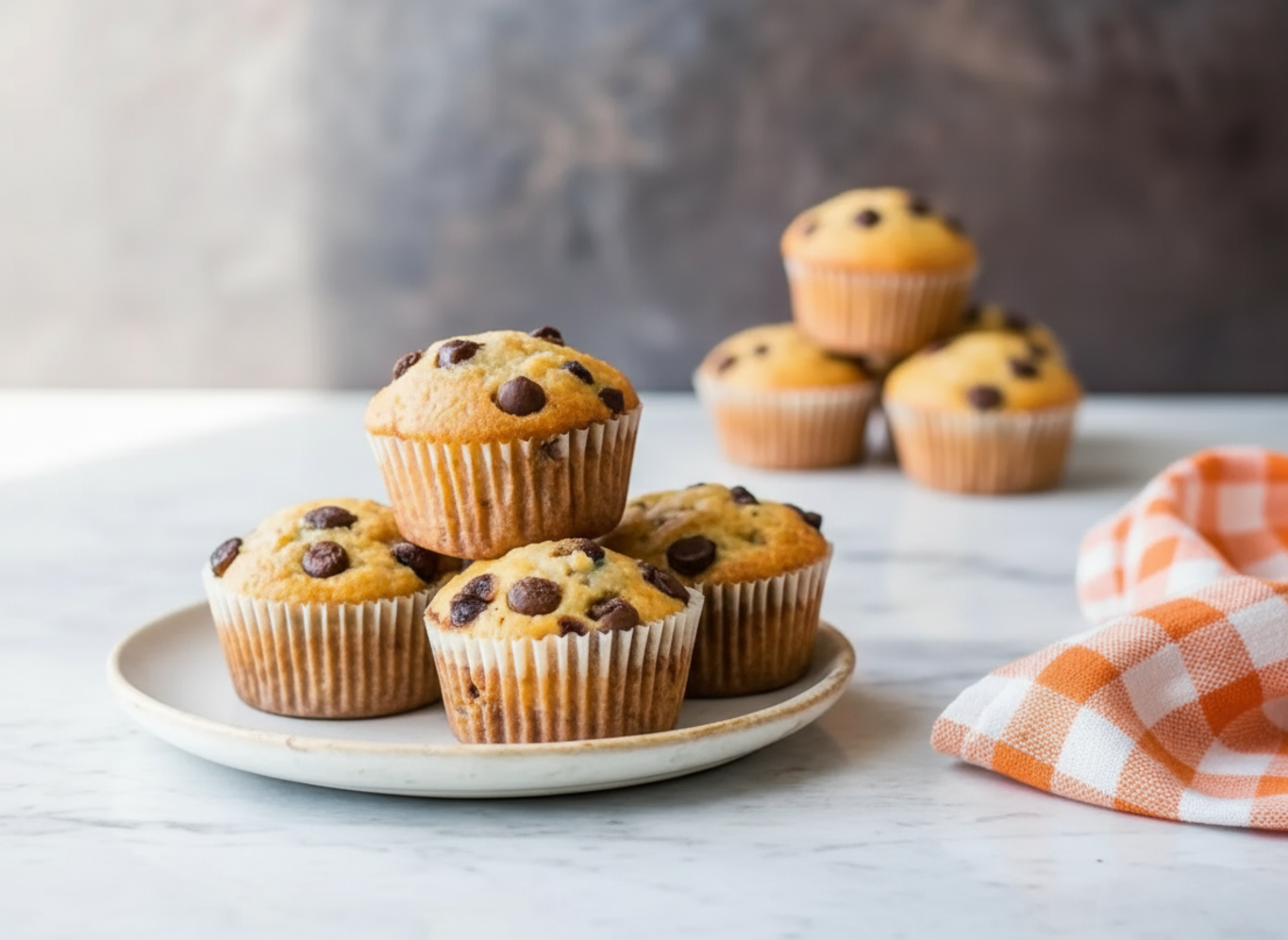 Protein Muffins with golden tops arranged on a cooling rack ready to serve