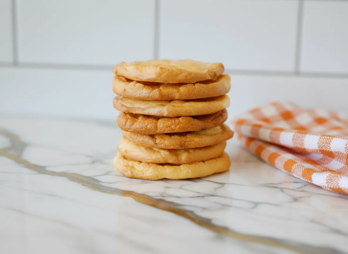 Fluffy cottage cheese cloud bread with golden edges cooling on wire rack showing airy texture and soft interior